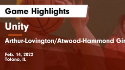 Unity  vs Arthur-Lovington/Atwood-Hammond Girls Varsity Game Highlights - Feb. 14, 2022