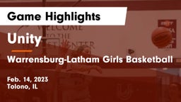 Unity  vs Warrensburg-Latham Girls Basketball Game Highlights - Feb. 14, 2023