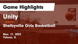 Unity  vs Shelbyville  Girls Basketball Game Highlights - Nov. 17, 2023