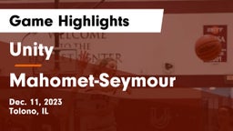 Unity  vs Mahomet-Seymour  Game Highlights - Dec. 11, 2023