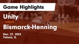 Unity  vs Bismarck-Henning  Game Highlights - Dec. 27, 2023