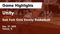 Unity  vs Salt Fork Girls Varsity Basketball Game Highlights - Dec. 27, 2023