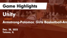 Unity  vs Armstrong-Potomac Girls Basketball-Armstrong, IL Game Highlights - Dec. 28, 2023