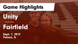 Unity  vs Fairfield Game Highlights - Sept. 7, 2019