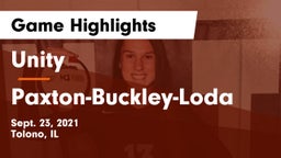 Unity  vs Paxton-Buckley-Loda  Game Highlights - Sept. 23, 2021