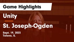 Unity  vs St. Joseph-Ogden  Game Highlights - Sept. 19, 2023