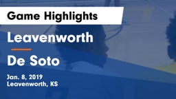 Leavenworth  vs De Soto  Game Highlights - Jan. 8, 2019