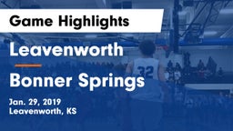 Leavenworth  vs Bonner Springs  Game Highlights - Jan. 29, 2019