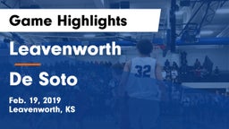 Leavenworth  vs De Soto  Game Highlights - Feb. 19, 2019