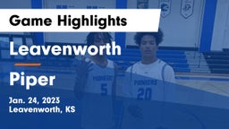 Leavenworth  vs Piper  Game Highlights - Jan. 24, 2023