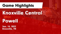 Knoxville Central  vs Powell  Game Highlights - Jan. 14, 2022