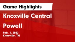 Knoxville Central  vs Powell  Game Highlights - Feb. 1, 2022