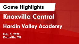 Knoxville Central  vs Hardin Valley Academy Game Highlights - Feb. 3, 2022