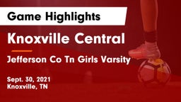 Knoxville Central  vs Jefferson Co Tn Girls Varsity Game Highlights - Sept. 30, 2021