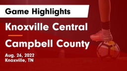 Knoxville Central  vs Campbell County  Game Highlights - Aug. 26, 2022