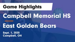 Campbell Memorial HS vs East  Golden Bears Game Highlights - Sept. 1, 2020