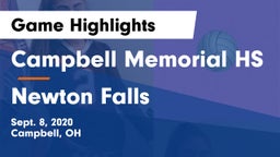 Campbell Memorial HS vs Newton Falls  Game Highlights - Sept. 8, 2020