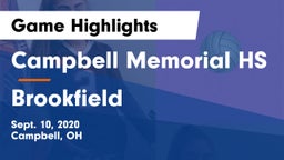 Campbell Memorial HS vs Brookfield  Game Highlights - Sept. 10, 2020