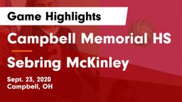 Campbell Memorial HS vs Sebring McKinley Game Highlights - Sept. 23, 2020