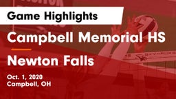 Campbell Memorial HS vs Newton Falls  Game Highlights - Oct. 1, 2020
