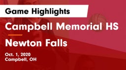 Campbell Memorial HS vs Newton Falls  Game Highlights - Oct. 1, 2020