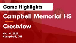 Campbell Memorial HS vs Crestview  Game Highlights - Oct. 4, 2020