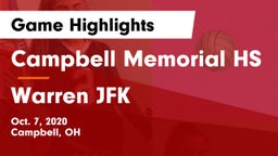 Campbell Memorial HS vs Warren JFK Game Highlights - Oct. 7, 2020