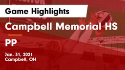 Campbell Memorial HS vs PP Game Highlights - Jan. 31, 2021