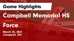 Campbell Memorial HS vs Force Game Highlights - March 25, 2021