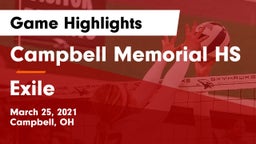 Campbell Memorial HS vs Exile Game Highlights - March 25, 2021