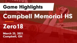 Campbell Memorial HS vs Zero18 Game Highlights - March 25, 2021