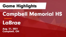 Campbell Memorial HS vs LaBrae Game Highlights - Aug. 31, 2021