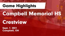 Campbell Memorial HS vs Crestview  Game Highlights - Sept. 7, 2021