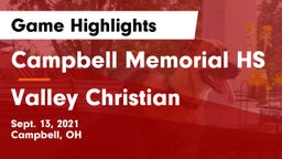 Campbell Memorial HS vs Valley Christian Game Highlights - Sept. 13, 2021