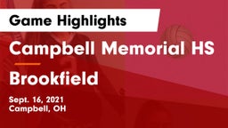 Campbell Memorial HS vs Brookfield  Game Highlights - Sept. 16, 2021