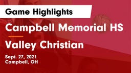 Campbell Memorial HS vs Valley Christian Game Highlights - Sept. 27, 2021