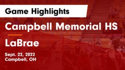 Campbell Memorial HS vs LaBrae Game Highlights - Sept. 22, 2022