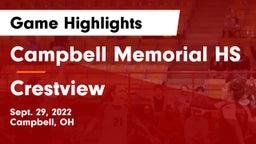 Campbell Memorial HS vs Crestview  Game Highlights - Sept. 29, 2022
