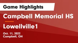 Campbell Memorial HS vs Lowellville1 Game Highlights - Oct. 11, 2022