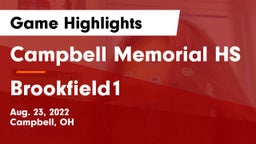 Campbell Memorial HS vs Brookfield1 Game Highlights - Aug. 23, 2022