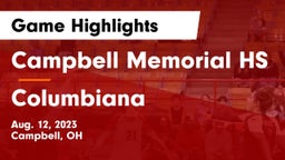 Campbell Memorial HS vs Columbiana  Game Highlights - Aug. 12, 2023