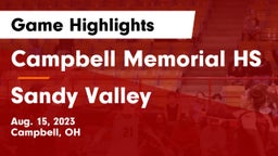 Campbell Memorial HS vs Sandy Valley  Game Highlights - Aug. 15, 2023