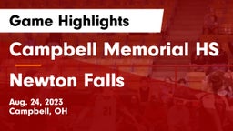 Campbell Memorial HS vs Newton Falls  Game Highlights - Aug. 24, 2023