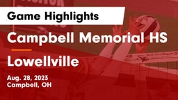 Campbell Memorial HS vs Lowellville Game Highlights - Aug. 28, 2023