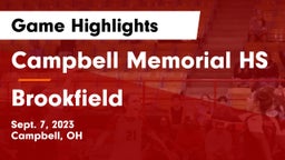 Campbell Memorial HS vs Brookfield  Game Highlights - Sept. 7, 2023