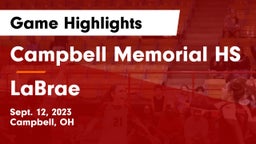 Campbell Memorial HS vs LaBrae Game Highlights - Sept. 12, 2023