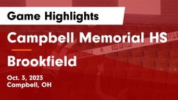 Campbell Memorial HS vs Brookfield  Game Highlights - Oct. 3, 2023