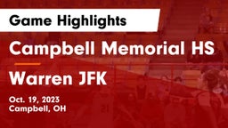 Campbell Memorial HS vs Warren JFK Game Highlights - Oct. 19, 2023