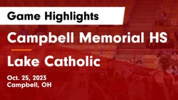 Campbell Memorial HS vs Lake Catholic  Game Highlights - Oct. 25, 2023