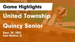 United Township vs Quincy Senior  Game Highlights - Sept. 20, 2022